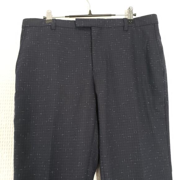 Twisted Tailor Pants Mens 34R Navy Nep Brenes Slim Fit Suit Trousers Dress Party - Picture 4 of 16